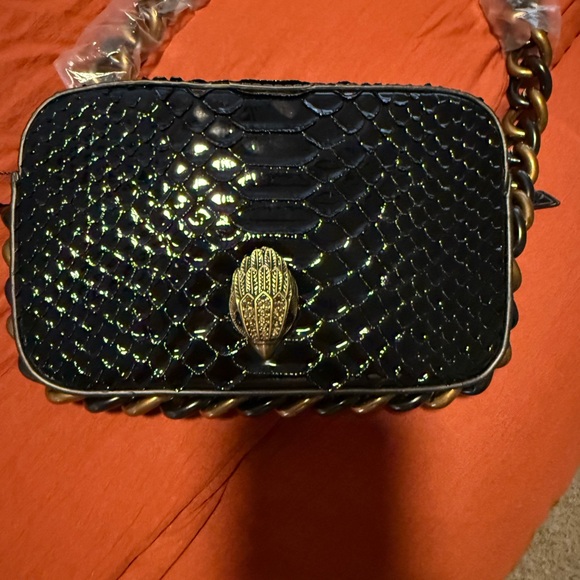 Kurt Geiger Black and Gold Crossbody Bag - Picture 2 of 3
